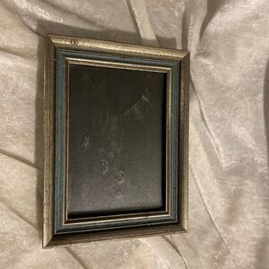 Elegant Silver and Blue Picture Frame
